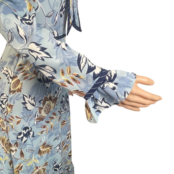 BCBGMaxAzria Light Blue Floral Midi Dress - Picture 13 of 14